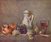 Jean Simeon Chardin Uva y granada oil